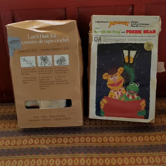 Latch Rug Kit Kermit the Frog Fozzie Bear. Muppets - Picture 2 of 16